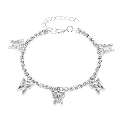 Crystal Butterfly Anklet