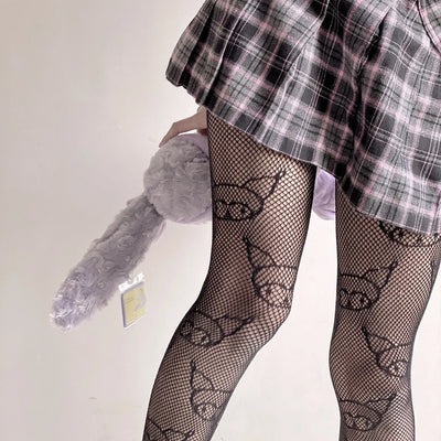 Kuromi and Hello Kitty Fish Net Stockings