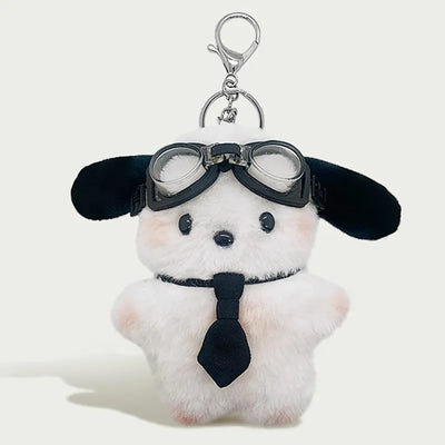 Pilot Dog Keychain Plushie