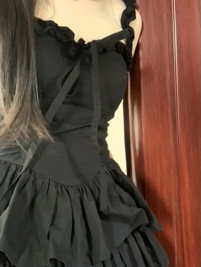 Black Ruffles Dress