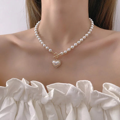 Pearl Heart Necklace