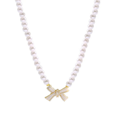 Coquette Pearl Necklace