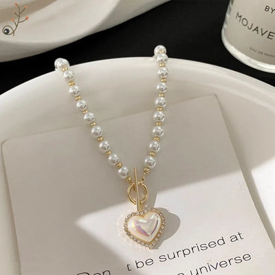 Pearl Heart Necklace