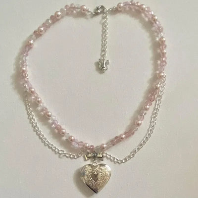 locket beaded necklace