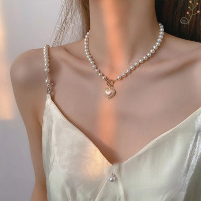 Pearl Heart Necklace