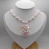 Strawberry bow pearl necklace