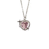 Pink Crystal Heart Necklace