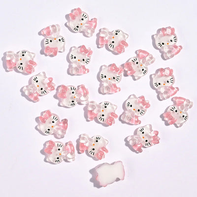 10/20Pcs Hello Kitty Nail Tips Charms