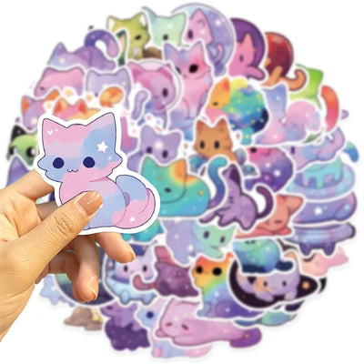 Starry Sky Cat Sticker