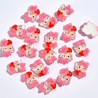 10/20Pcs Hello Kitty Nail Tips Charms