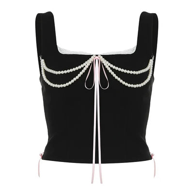 Pearl Beading Tank Top