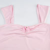 Coquette Pink Bow Stitched Crop Top