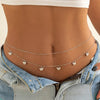 Double Thin Butterfly Waist Chain