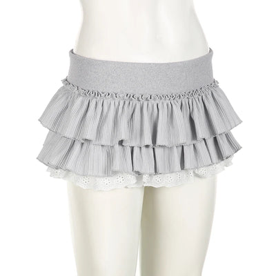 Ruffles Pleated Skirt