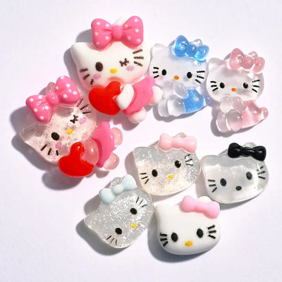 10/20Pcs Hello Kitty Nail Tips Charms